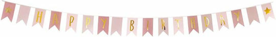 Jabadabado Partydekorationen Jabadabado Flaggen in Rosa Farbe 18 Stück 11 cm