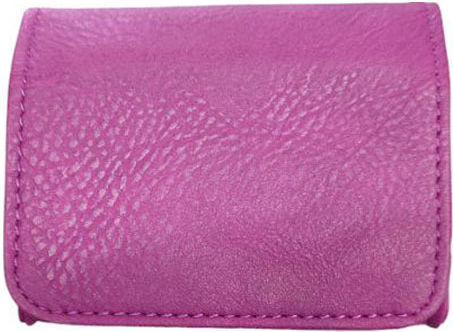 Tfar Lederne Tabaktasche in mit Verschluss Magenta pouch