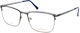 Dutz Eyewear Metal Eyeglass Frame Gray DU796-85