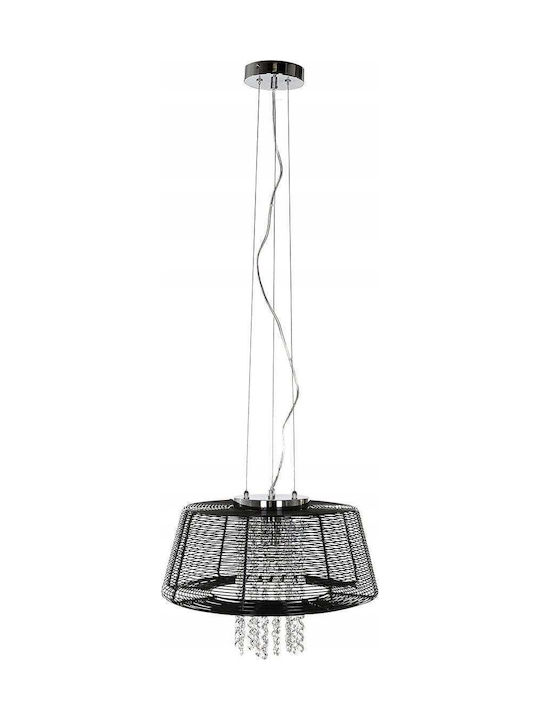 Italux Benjamin Mdm1895-1bk Suspension Pendant 1x40w E14 Chrome Black