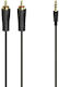 HAMA Καλώδιο Ήχου 3.5mm male - 2x RCA male Μαύρο 3m 00205261