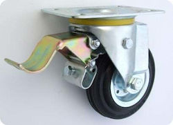 Zabi Metal-rubber Wheel 80mm In Swivel Casing Brake 6h Kl080 Skr Ha