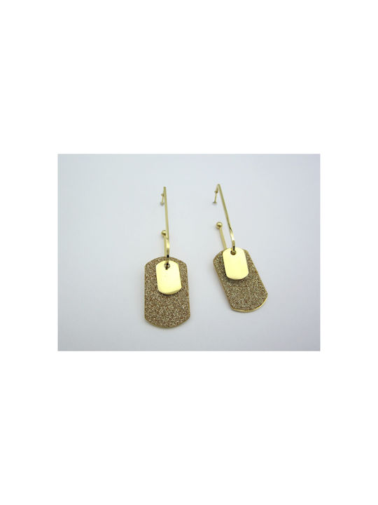 Stainless Steel Earrings Gold 55mm 1 pair