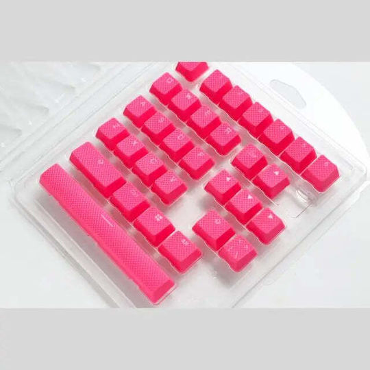Keycaps Mechanical Keyboard Ducky Pink 31-keycap Set Rubber Backlit Double-shot Us Layout