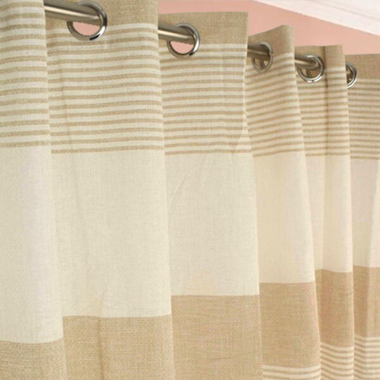 SpitiBazaar Vorhang mit Grommets Beiges 270x280cm