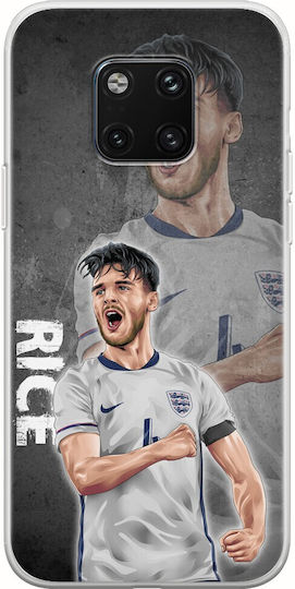 Euro 2024 Declan Rice Huawei Mate 20 Pro Flexibles TPU Transparentes Silikon