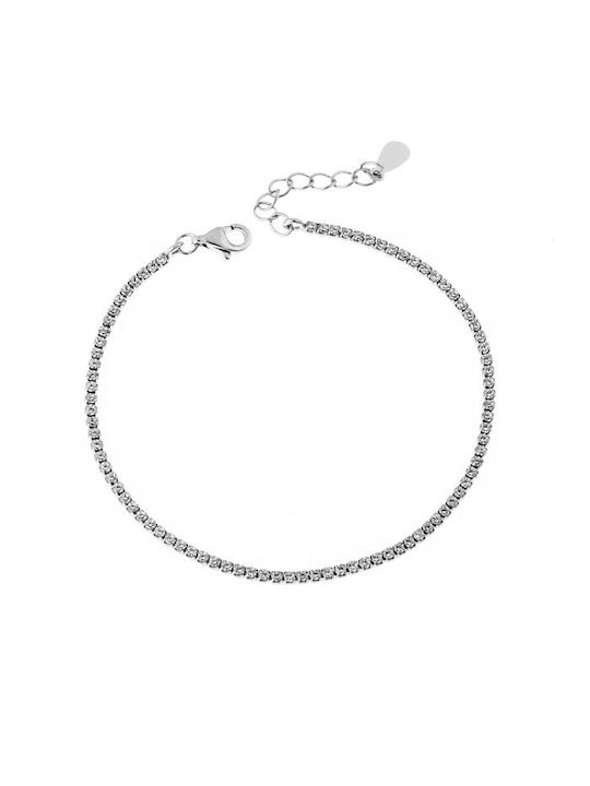 Senza Bracelet Riviera made of Silver with Zircon