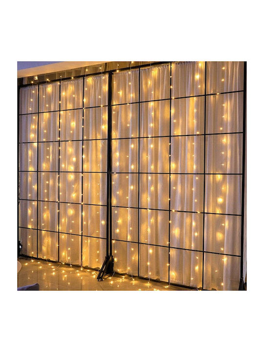60 Lights LED 1m. x 100cm Warm White type Curta...