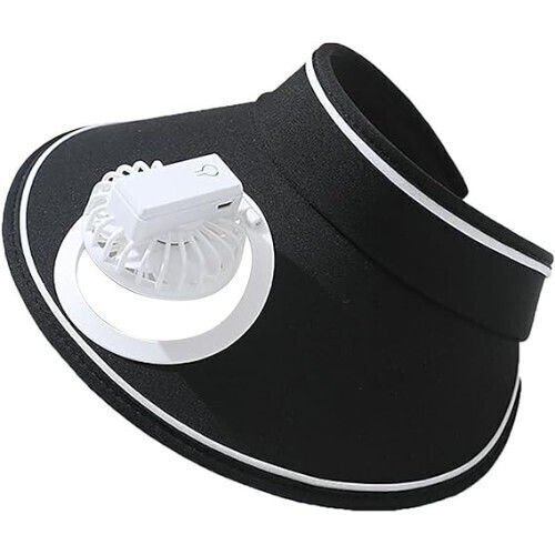 Visor Ventilator Gât USB Reîncărcabil Fără Lamele Negru