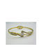 Steel Bracelet with Rhinestones Gold 8mm 1 piece