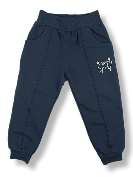 Trendy Shop Kids Sweatpants Blue Say's Girl