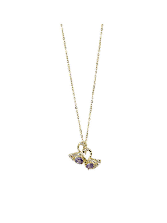 Swan Necklace Chain Dj-081 Gold