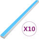 vidaXL Cable Channel with Sticker Floor made of Plastic White 1m