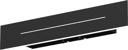 Braytron Leuchte Wand mit Integrierter LED und Warmweißes Licht Schwarz 5cm