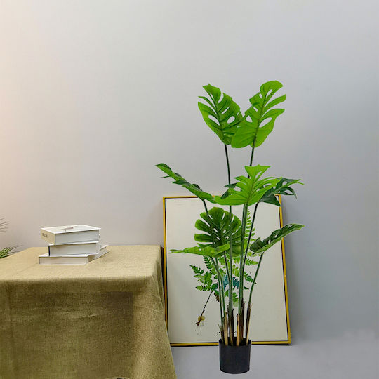 Plantă Artificială în Ghiveci Monstera Green 120cm Home & Camp