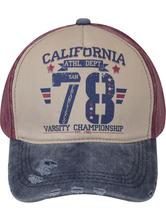 Stamion Kids' Hat Jockey Fabric Burgundy