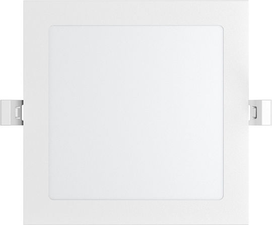 Braytron Τετράγωνο Χωνευτό LED Panel 12W με Φυσικό Λευκό Φως 4000K