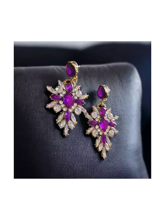 Official Purple Crystal Earrings