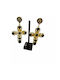 Two-tone Cross Earrings