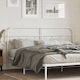 vidaXL Metallic White Bed Headboard 187x100cm