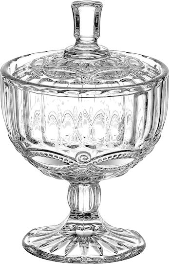 Palma Emporio Glass Sweet Jar with Lid Transparent 9.5x14.6cm