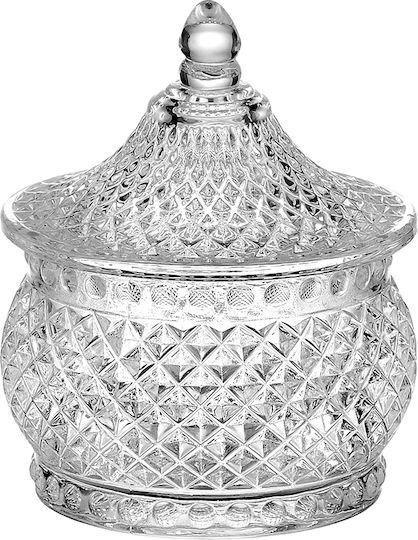 Palma Emporio Φοντανιέρα Γυάλινη με Καπάκι 8x9.5cm Διάφανη