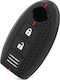 Car Key Cover Case made of with 3 Buttons for Nissan in Black Color
