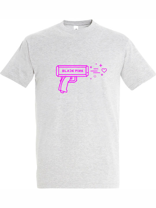 kirikoko Blackpink Gun Hearts Kpop Tricou Gri B...