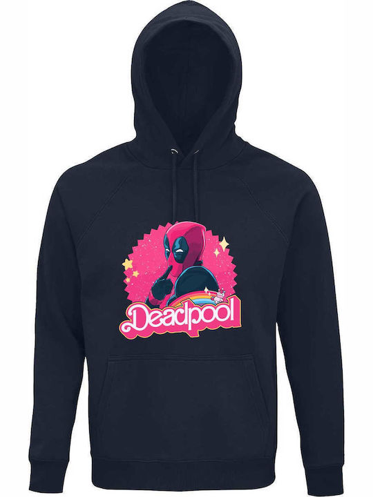 Deadpool Oops Barbie Hoodie Navy Blue