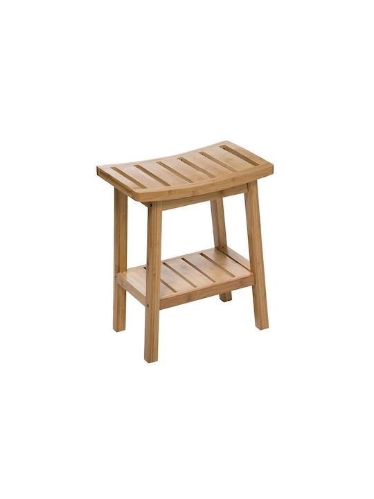 Stools For Kitchen with Storage Space Wooden Brown 1pcs 25.2x39.5x46cm
