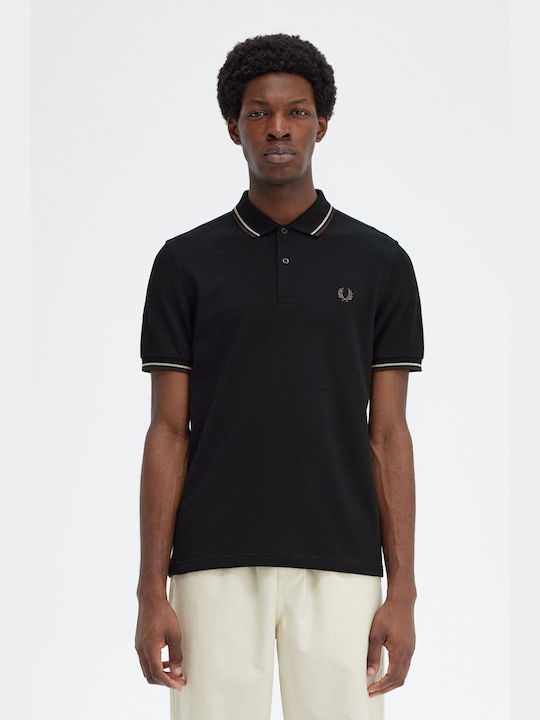 Fred Perry Ανδρική Μπλούζα Polo Μαύρη