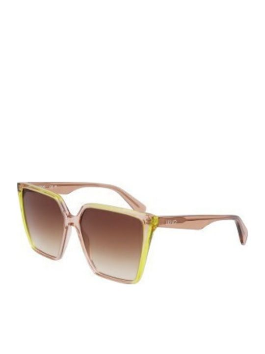 Liu Jo Women's Sunglasses with Beige Plastic Fr...