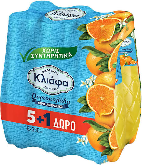 Κλιάφα Πορτοκαλάδα Χωρίς Ανθρακικό σε Μπουκάλι 0733 6x330ml