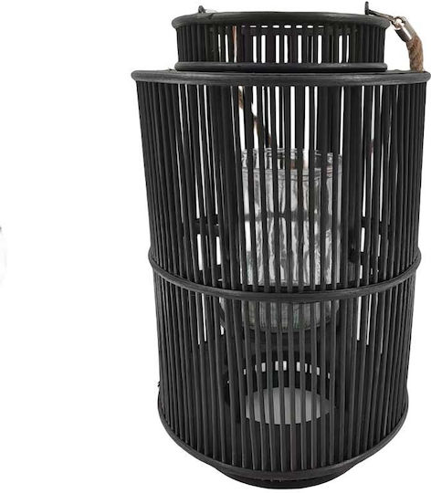 JK Home Decoration Felinar Bambus Negru 17x17x40buc 1buc