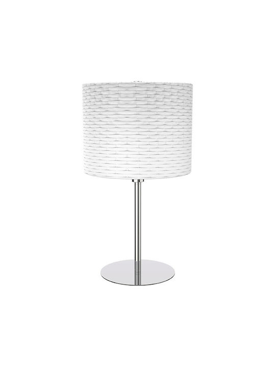 Led7 Metal Table Lamp for Socket E14 with White Shade and Base