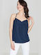 Lenitif Women's Summer Blouse Navy Blue