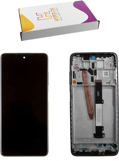 Hyper Fix O ecran cu Mecanism Tactil și Cadru pentru POCO X3 PRO, POCO X3, POCO X3 NFC (Negru)