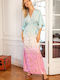 Sommer Maxi Kleid Rosa