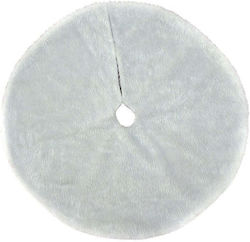 Christmas Tree Skirt White with Furry Texture D...