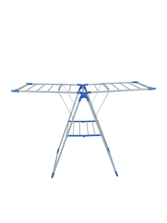 Uncle George Metallic Folding Floor Clothes Drying Rack 133x53cm
