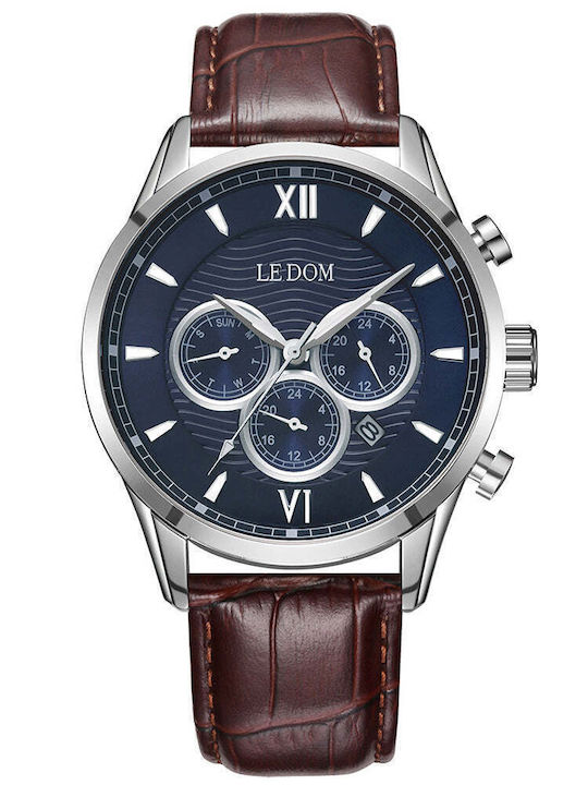 Le Dom Watch Battery with Leather Strap