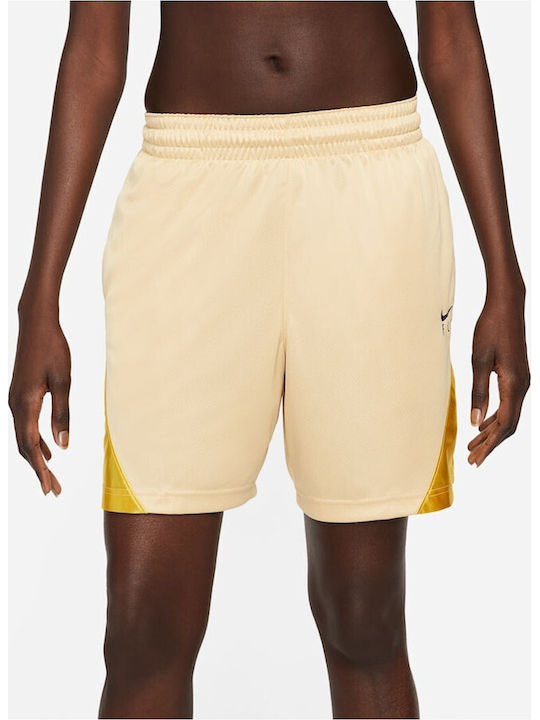 Women's Activewear Shorts Dri-Fit Sesame Vivid Sulfur Black DH7363 252