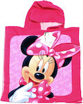 Disney Mouse Παιδικό Πόντσο Θαλάσσης Minnie Ροζ