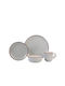 Cryspo Trio White Ceramic Dinnerware Set 20pcs