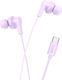 Hoco M114 Безжични Стерео с жак USB-C Лилав