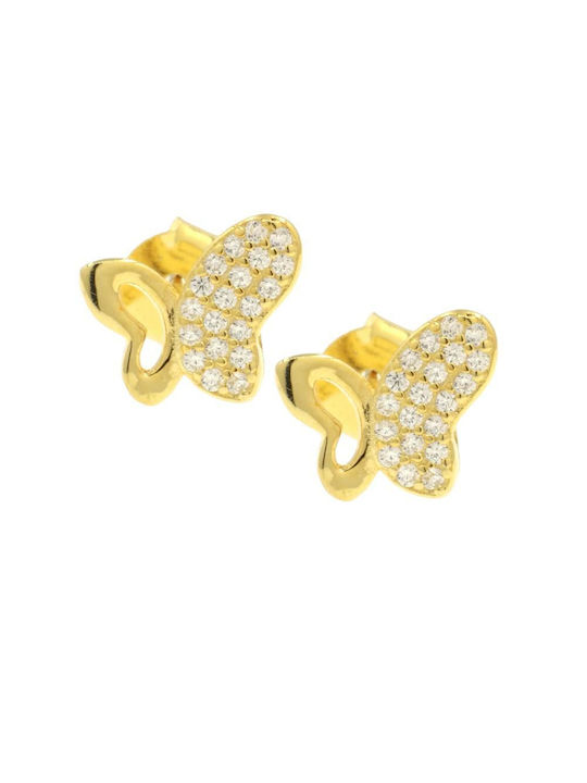 Q-Jewellery Cercei pentru copii Studs Fluturi din Argint