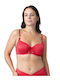 Dorina Bikini Bra with Adjustable Straps RED