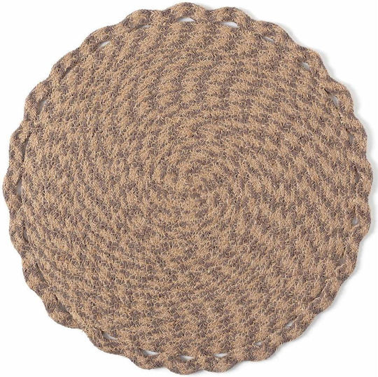 Silk Fashion Platzdeckchen Rund Korbweide Gray 38cm 1Stück