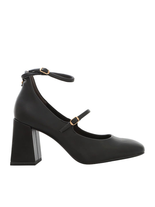 Pumps mit Riemchen Schwarz