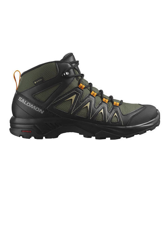 Salomon X Braze Men's Hiking Boots Waterproof with Gore-Tex Membrane Olive Night